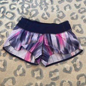 Lululemon stripe speed up short sz2